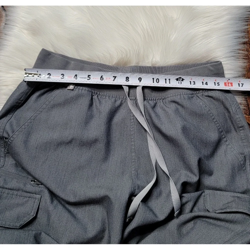 FIGS Kade Cargo Drawstring Gray Straight Leg Scrub Pants Women's Size Medium